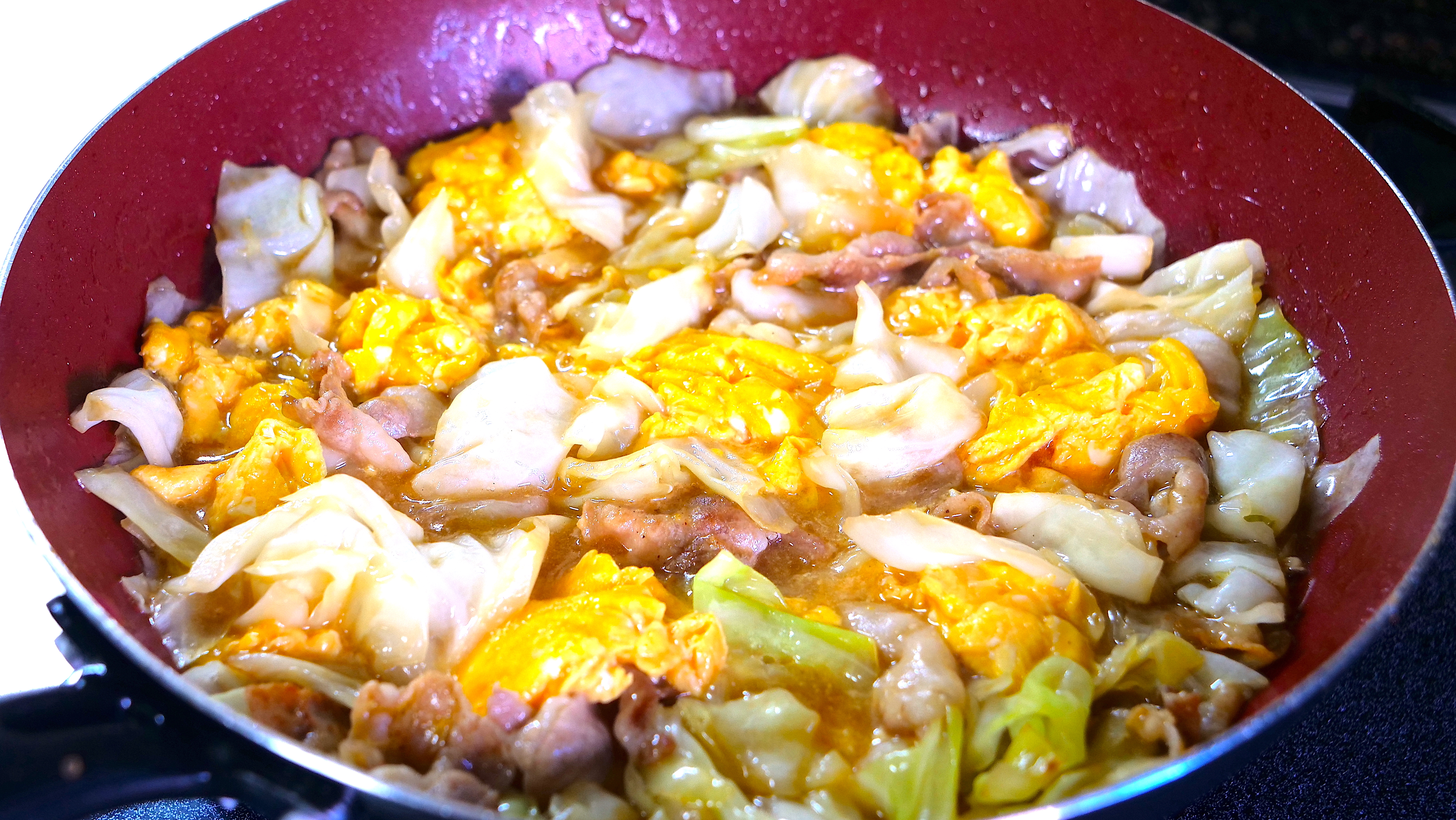 豚バラ　キャベツ　卵　レシピ