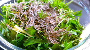 水菜の塩昆布サラダ