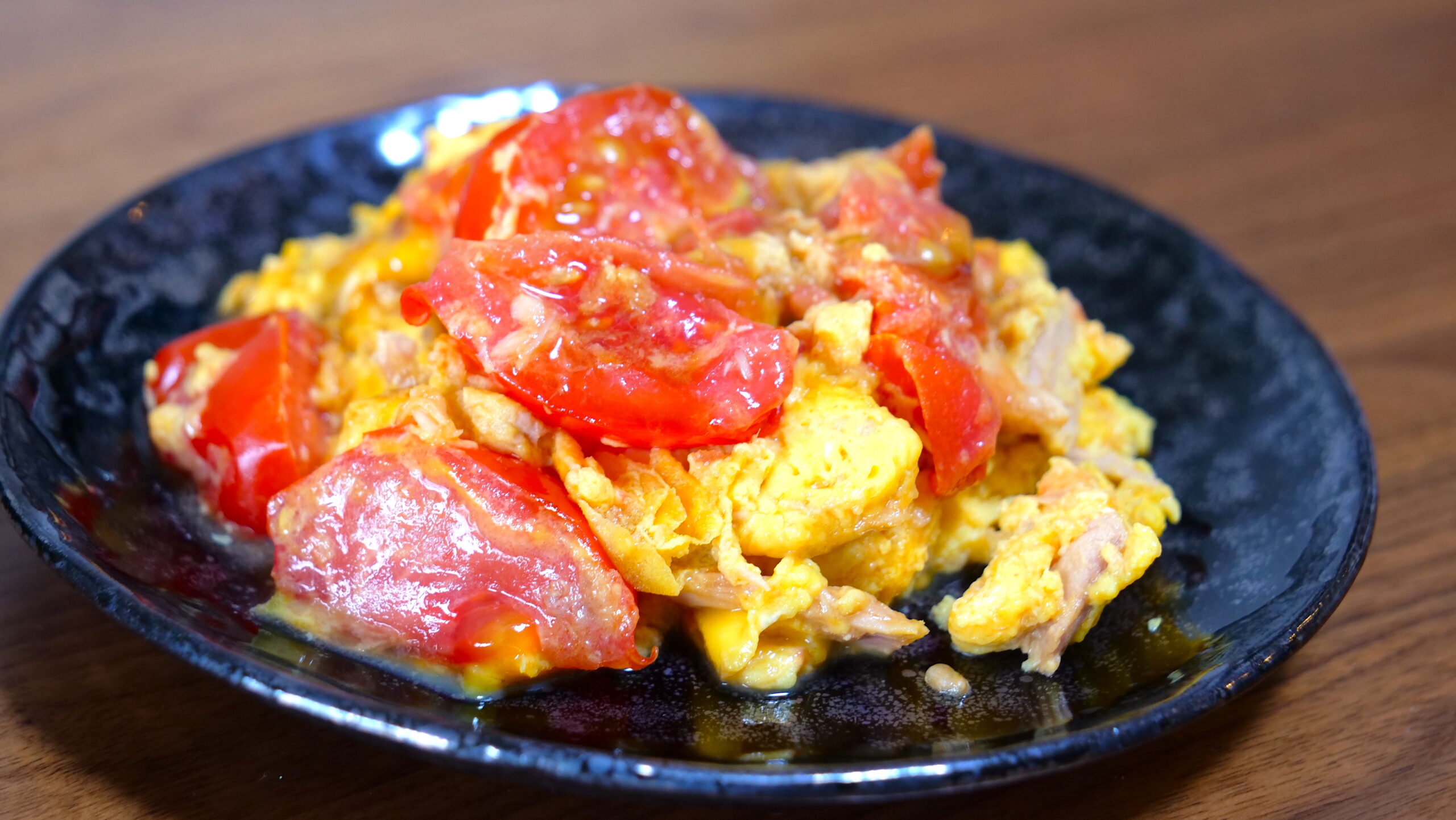 トマトと卵のスピード炒め