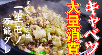 【保存版】覚えてしまえば一生モノの万能ダレ！大量消費におすすめ♬「キャベツのひき肉炒め」