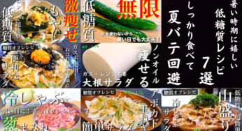 【蒸し暑い時期にオススメ】夏バテに負けるな！冷た〜い「低糖質レシピ７選」