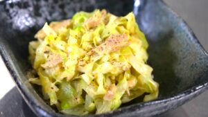 ツナとキャベツのカレーマヨサラダ