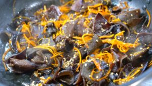 キクラゲと人参の中華炒め