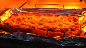 油揚げの明太チーズピザ