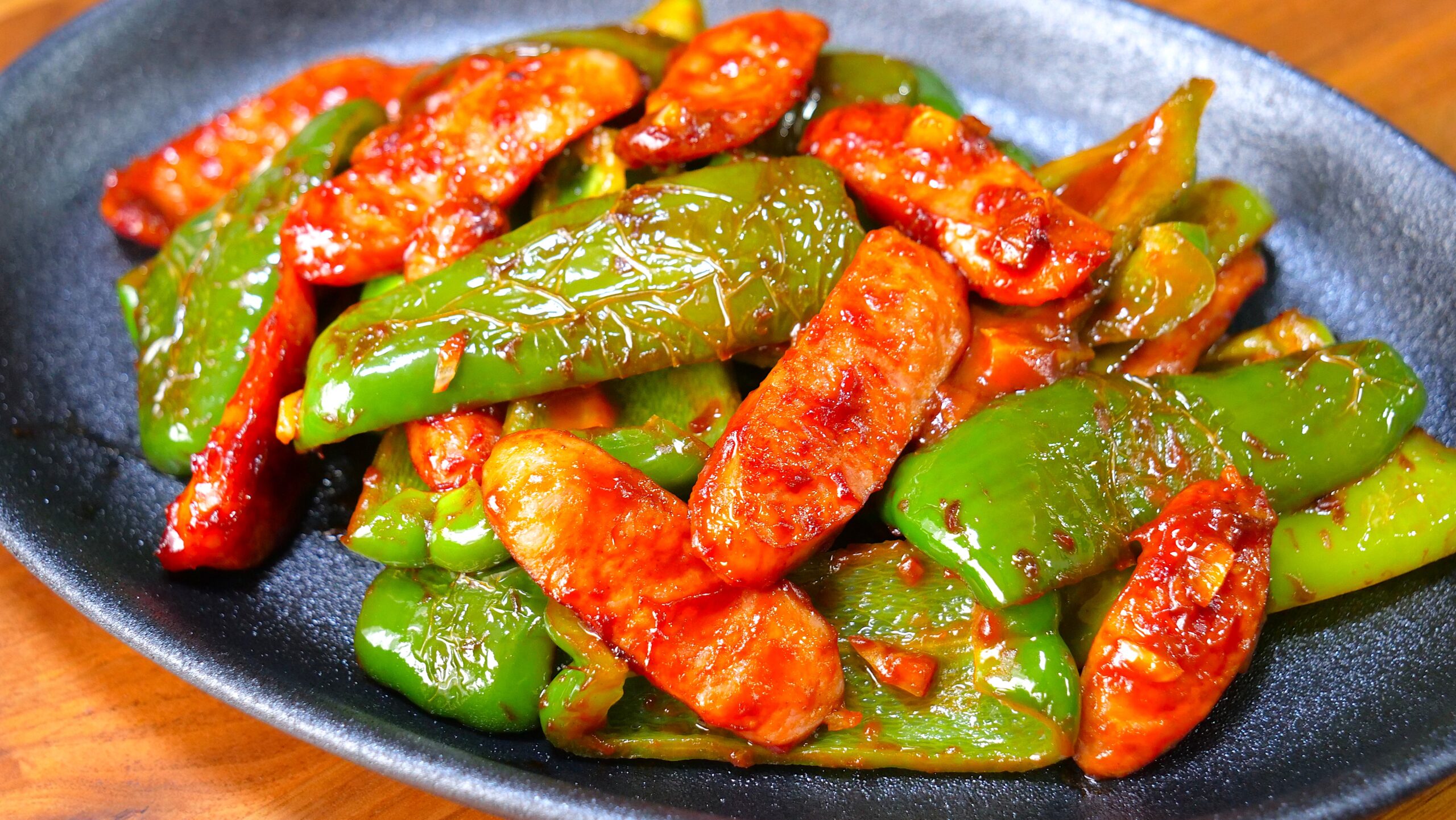 ウインナーとピーマンのケチャップ炒め