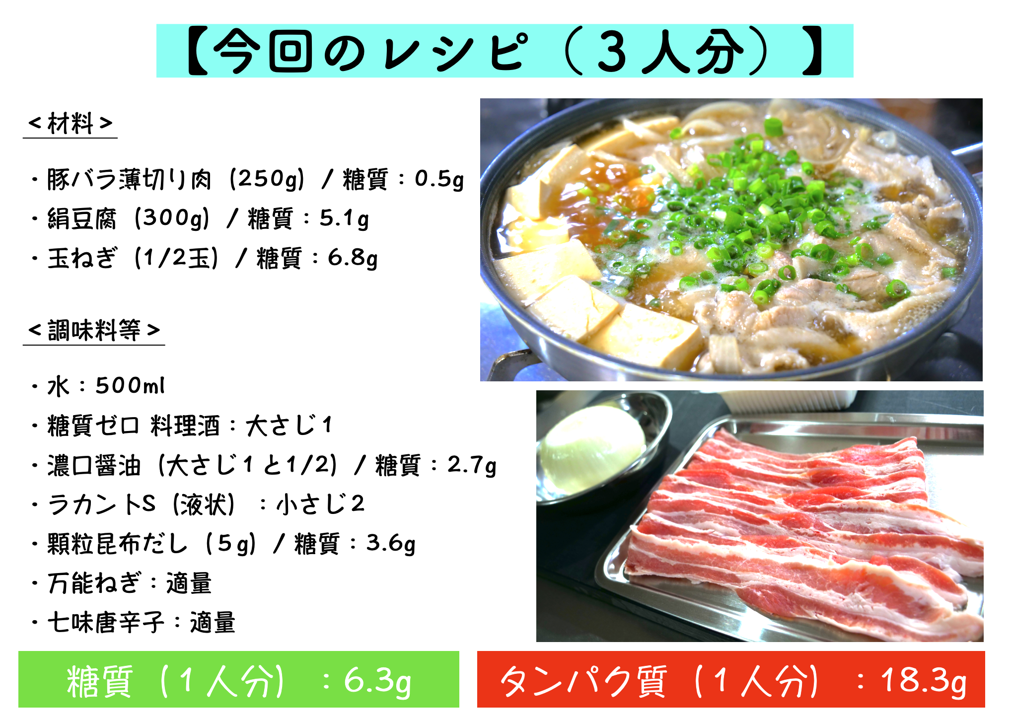 肉豆腐のレシピ