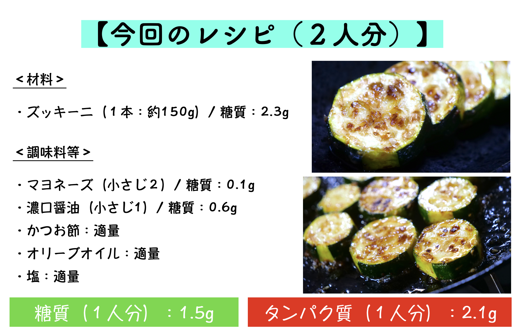 ズッキーニのおかかマヨ醤油のレシピ