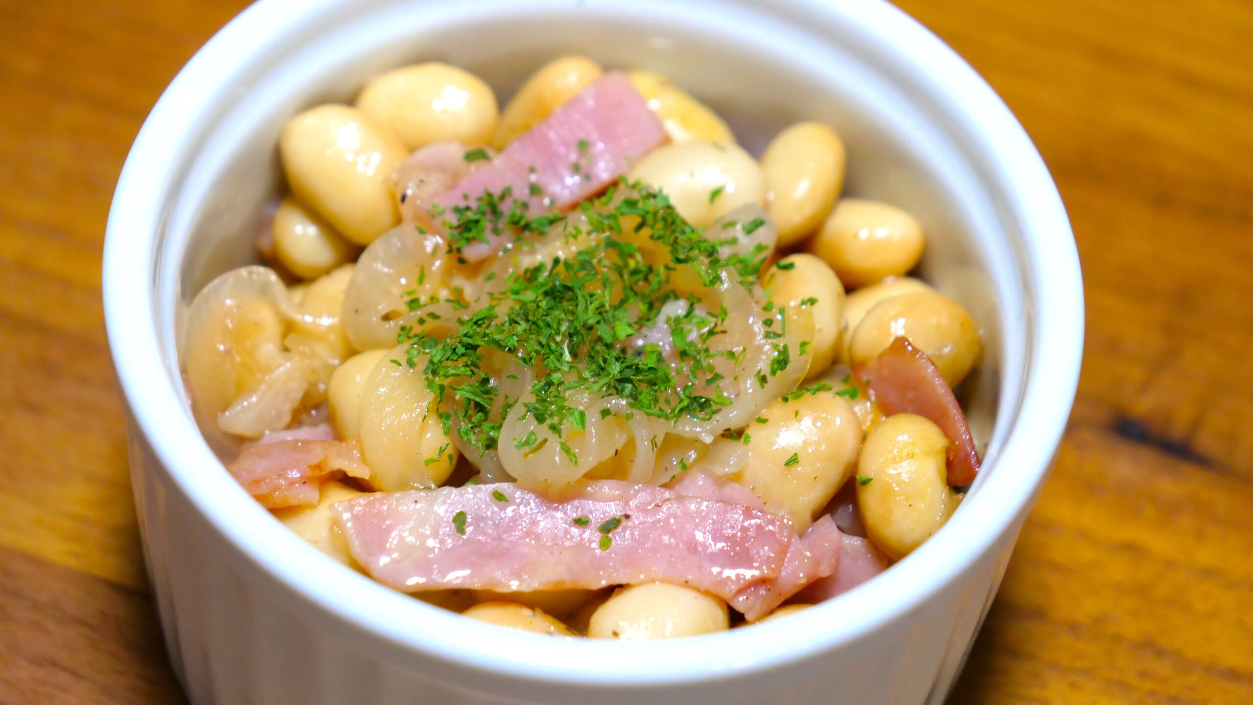 大豆のペペロンチーノ
