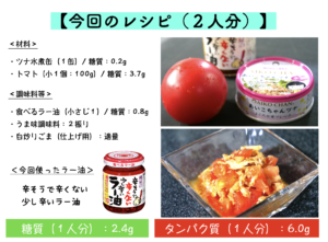 ツナとトマトの食べるラー油和えのレシピ